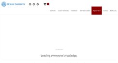 Desktop Screenshot of burkeinstitute.com